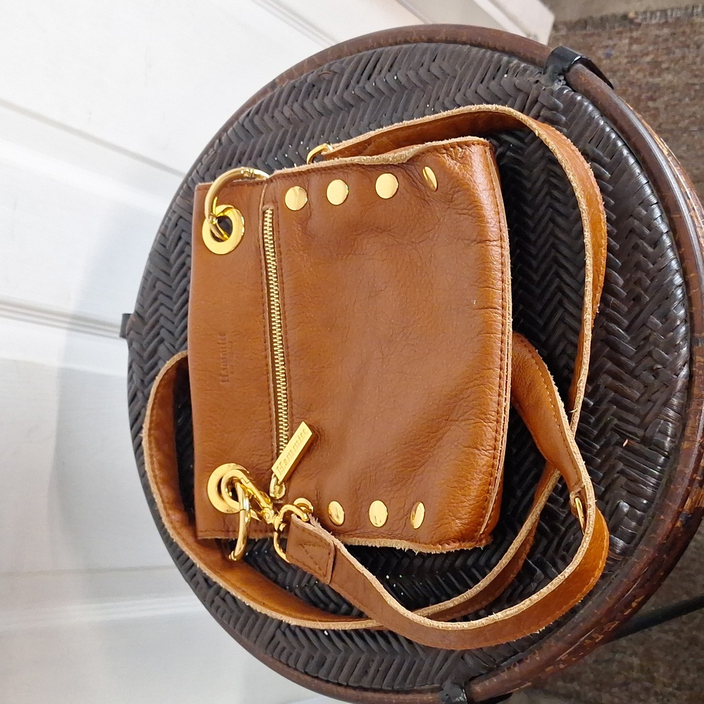 Hammitt Brown Leather Crossbody with Gold Hardware